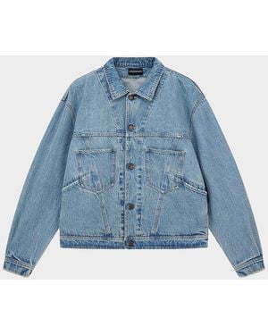 Emporio Armani Apos;S Oversized Denim Jacket - Blue
