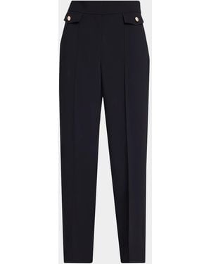 Tahari Isla High-Rise Straight-Leg Pants - Blue