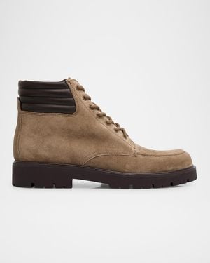 Vince Apos;S Leonard Suede & Leather Lug-Sole Ankle Boots - Brown