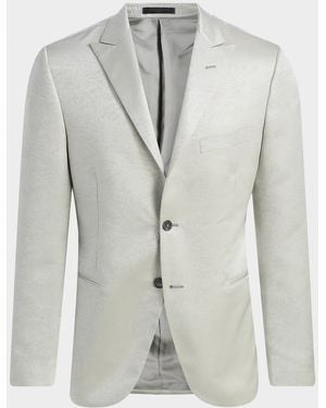 Corneliani Apos;S Floral Jacquard Evening Jacket - Gray