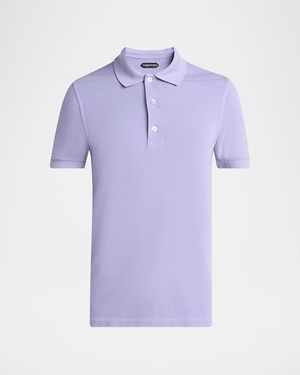 Tom Ford Lyocell Pique Polo Shirt - Purple