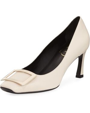 Roger Vivier Belle Vivier Trompette Leather 70Mm Pumps - Natural