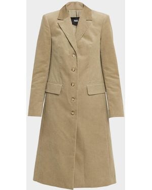 PAIGE Trexi Long Corduroy Coat - Natural