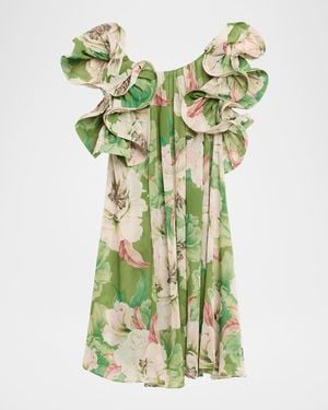 MISA Los Angles Flora Mini Dress - Green