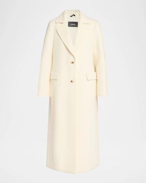 Mackage Corazon Semi-Fitted Wool Coat - Natural