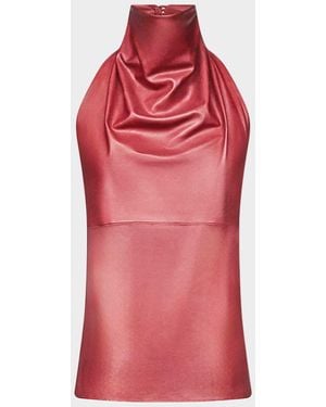 Twp Friday Night Leather Top - Red