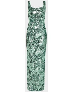 HELSI Iris Sequin Sleeveless Gown - Green