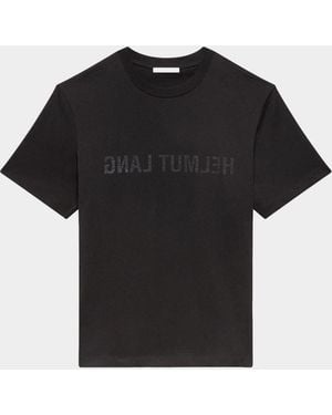 Helmut Lang Apos;S Reverse Logo Cotton T-Shirt - Black