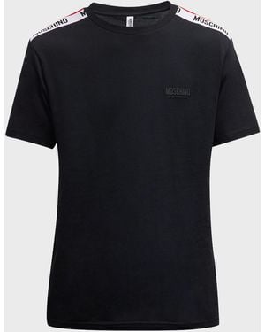 Moschino Apos;S T-Shirt With Logo Taping - Black