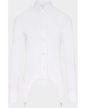 Jean Paul Gaultier Garter Button-Down Shirt - White