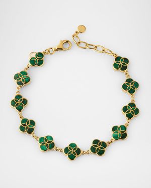 Jan Leslie All Over Petal Gemstone Bracelet - Green