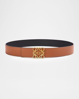 Loewe Apos;S Reversible Anagram Leather Belt - White