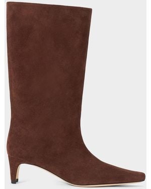 STAUD Wally 55Mm Suede Boots - Brown