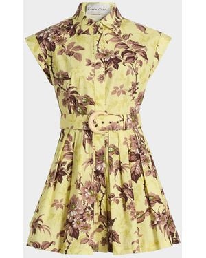 Cara Cara Octavia Floral Mini Dress - Metallic