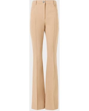 Akris Farid Bootcut Stretch Cotton Denim Pants - Natural