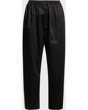 Eskandar Japanese Wide-Leg Pants - Black
