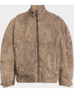 IM MEN Apos;S Elements Shoji Kamoda Paneled Blouson - Brown