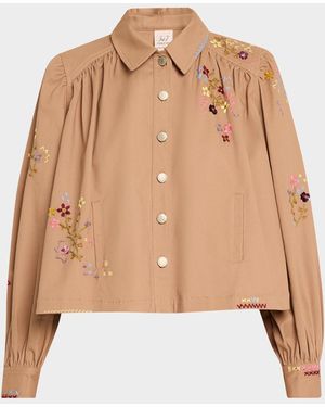 Cinq À Sept Wildflower Embroidered Jacket - Natural