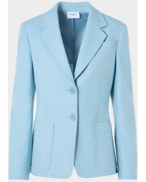 Akris Punto Wool Flannel Blazer - Blue