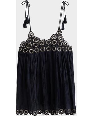 Ulla Johnson Tula Cotton Embroidered Mini Dress - Black