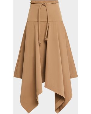 No Pise La Grama Mosaico Belted Handkerchief Skirt - Natural