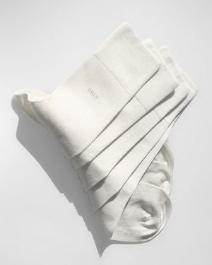 CDLP 5-pack Bamboo Crew Socks - White