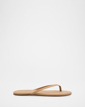 TKEES Lily Leather Flat Thong Sandals - Multicolor