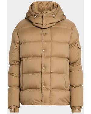 Moncler Maya Hooded Short Down Puffer Jacket - Natural
