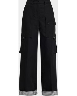 3.1 Phillip Lim Utility Cargo Pants With Contrast Cuffs - Black