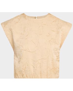 Ulla Johnson Gisella Satin Crop Top - Natural