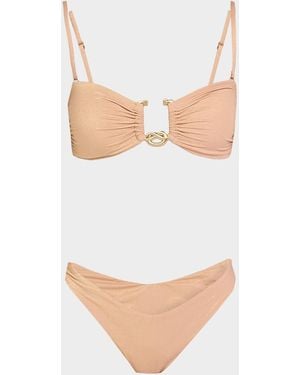 Zimmermann Solstice Metallic Two-Piece Swimsuit - White