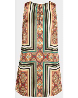 MISA Los Angles Nour Satin Mini Dress - Multicolor