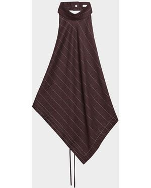 Helmut Lang Halter Scarf Top - Brown