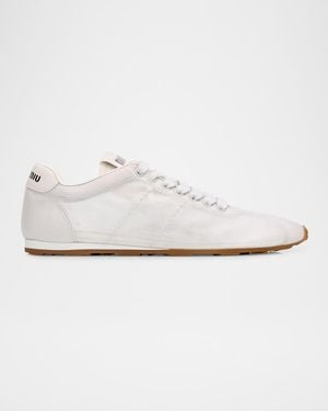 Miu Miu Mesh Retro Runner Sneakers - White
