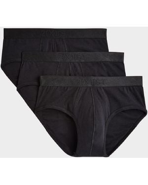2xist Apos;S 3-Pack Pima Cotton Contour Pouch Briefs - Black