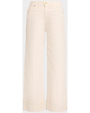 Ulla Johnson The Genevieve Stretch Pintuck Jeans - Natural