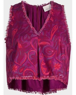 Cinq À Sept Ibbie Paisley Bloom Top - Pink