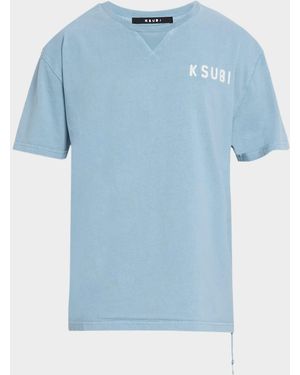 Ksubi Apos;S K-Lock Biggie Cotton T-Shirt - Blue