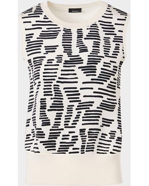 Akris Dance Movements Sleeveless Silk Top - Black