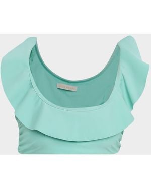 Ramy Brook Letty Ruffle Bikini Top - Green