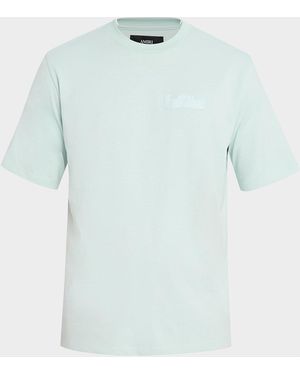 Amiri Apos;S Spirit Cotton Woven Label T-Shirt - Blue
