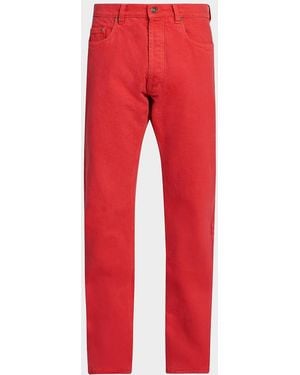 Versace Five-Pocket Straight Jeans - Red