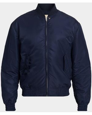 Valentino Garavani Apos;S Nylon Bomber Jacket - Blue