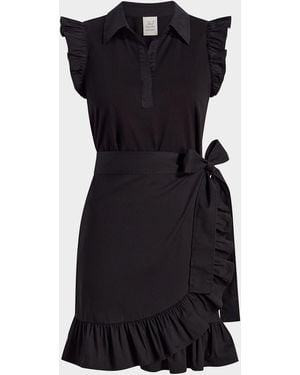 Cinq À Sept Mahlia Ruffled Combo Mini Dress - Black