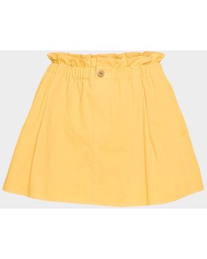 Vince Mid-Rise Cotton Mini Skirt - Yellow