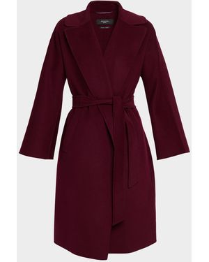 Weekend by Maxmara Wrap-Front Virgin Wool Coat - Red