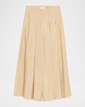 Cinq À Sept Jagger Pleated Wide-Leg Pants - Natural