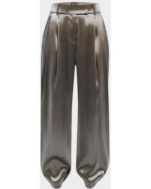 Giorgio Armani Liquid Silk Pants - Gray