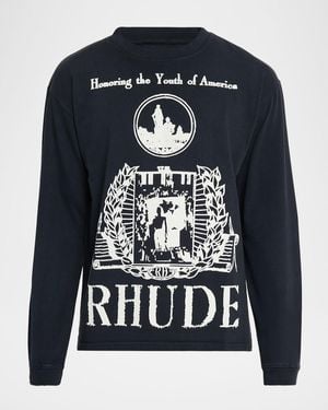 Rhude Youth Of America Long-Sleeve T-Shirt - Blue