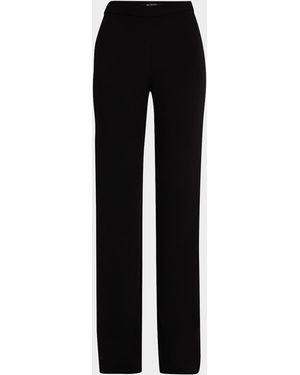 Badgley Mischka Straight-Leg Crepe Pants - Black